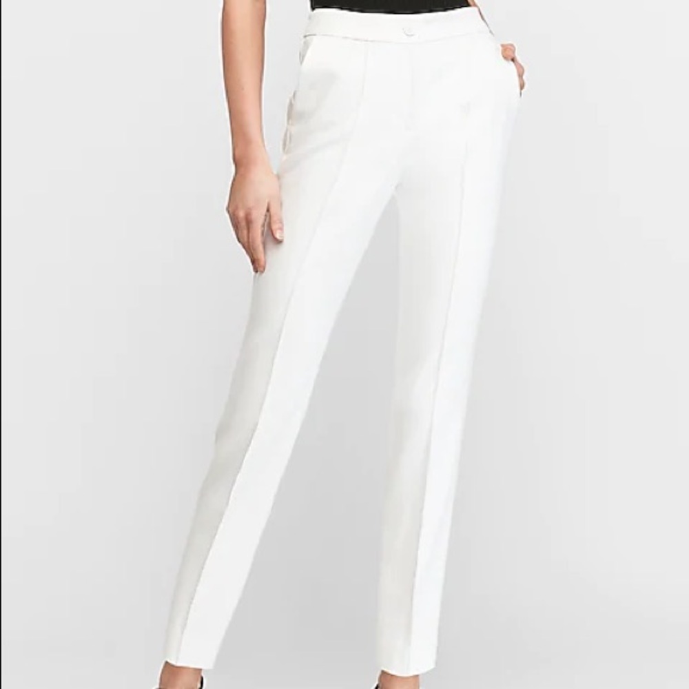 Express White Ankle Pants